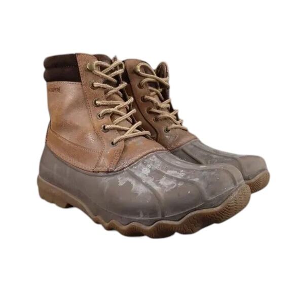 Sperry Shoes Mens 8 Boots Duck Outdoor Leather Waterproof Brewster Lace Up Brown main image 12